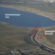 Bewegliche Brücke über den Seenverbund Markkleeberger - Störmthaler See