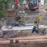 Stadtmühlenbrücke über die Kleine Pleiße in Markkleeberg