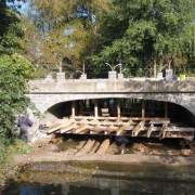 Stadtmühlenbrücke über die Kleine Pleiße in Markkleeberg