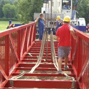 Fußgängerbrücke über die Whyra in Borna