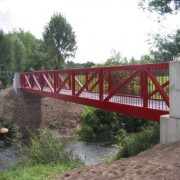 Fußgängerbrücke über die Whyra in Borna