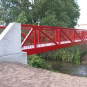 Fußgängerbrücke über die Whyra in Borna