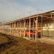 Erneuerung eines Schafstalls nach einem Brandschaden